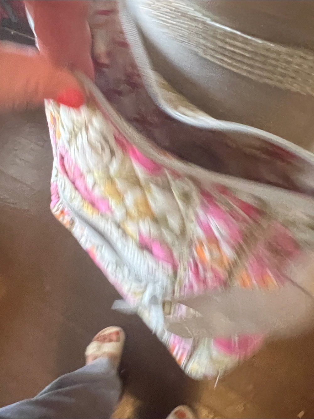 Vera Bradley Floral Quilted Crossbody in Pink, Orange & Cream - Picture 6 of 8